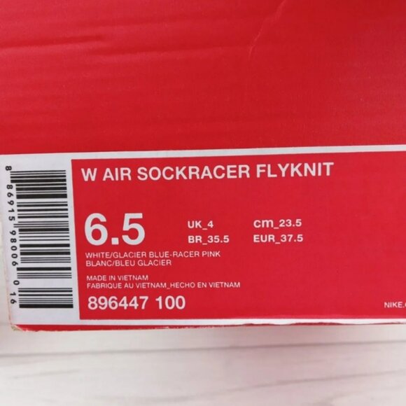 NIKE SOCKRACER FLYKNIT RAINBOW RUNNING SNEAKERS - Picture 7 of 7